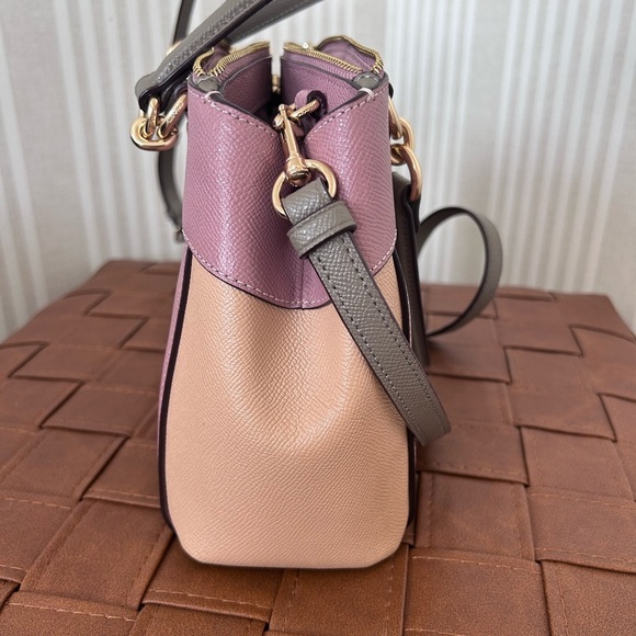 COACH MINI BROOKE CARRYALL in COLORBLOCK Dusty Rose Style # F31994 - Picture 11 of 14